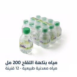 [680010] مياه الروضتين مياه معدنية طبيعية بنكهة اللقاح عبوة بلاستيك 200 مل شد 12