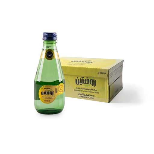 [630017] Rawdatain Glass Lemon and lime Organic
 Flavor Carbonated Water 240 ml × 24