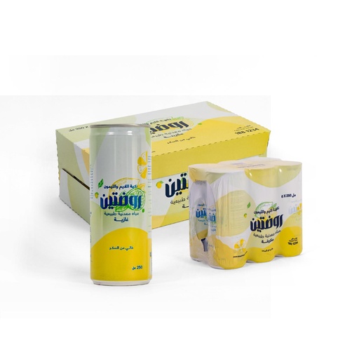 [640005] CARBONATED  WATER LEMON CANS 250 ML 24 PC